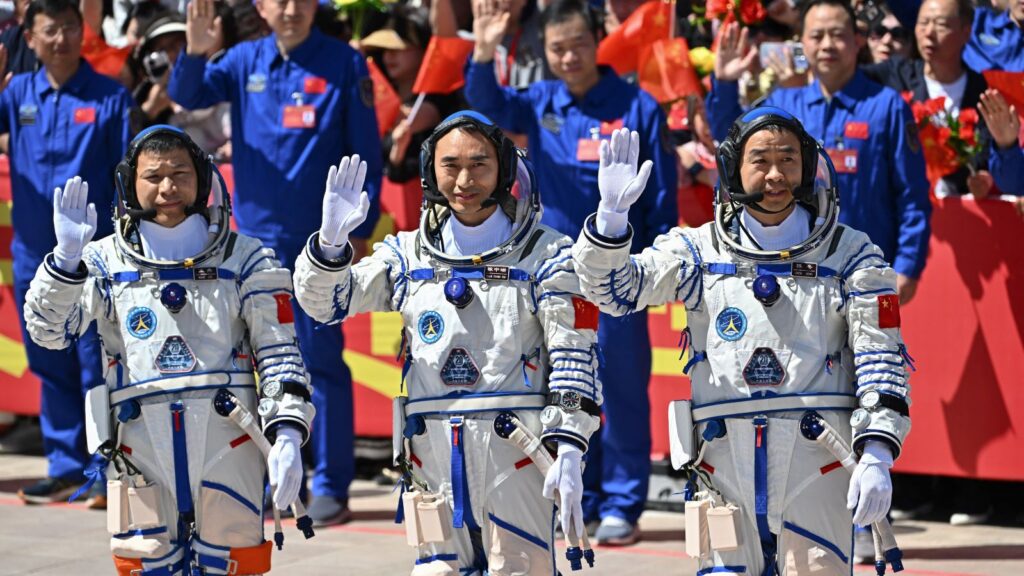 Three Chinese astronauts stranded on Tiangong space station after debris hits return capsule