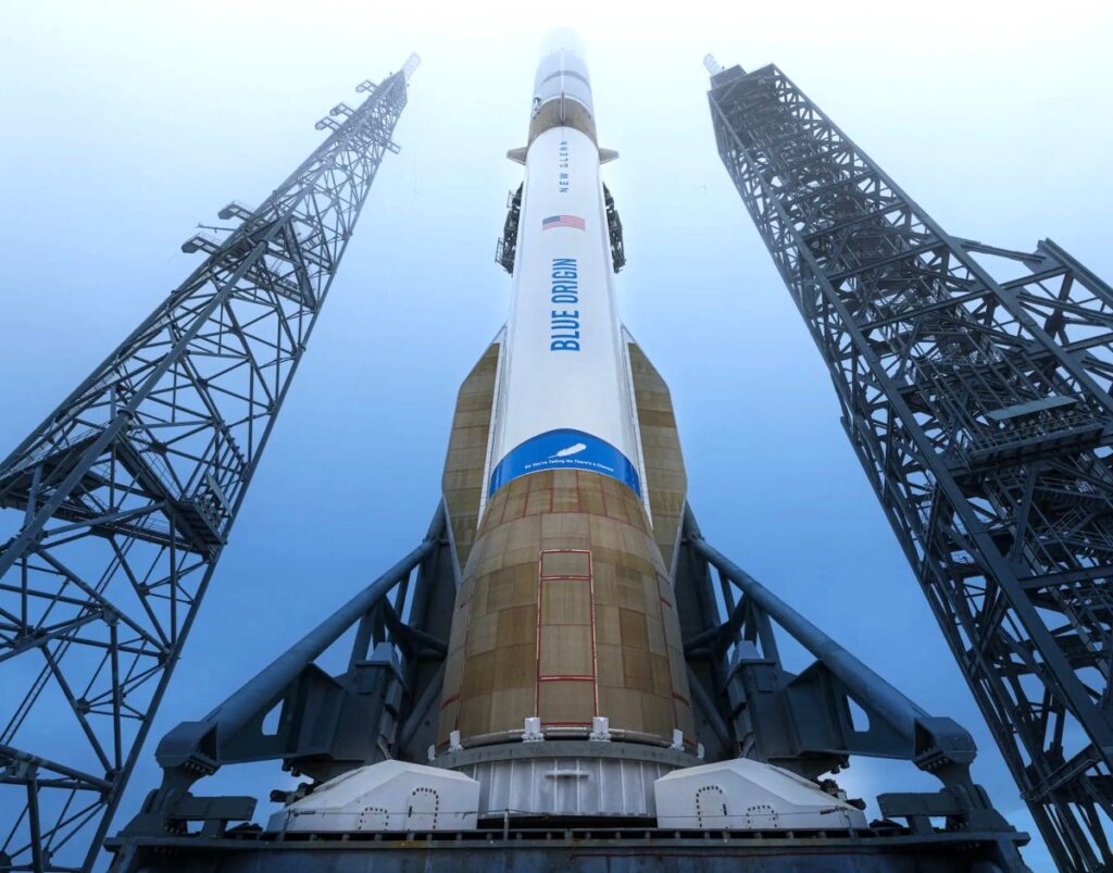 Blue Origin plans to launch its third New Glenn in late February, but does not plan to launch to the moon.