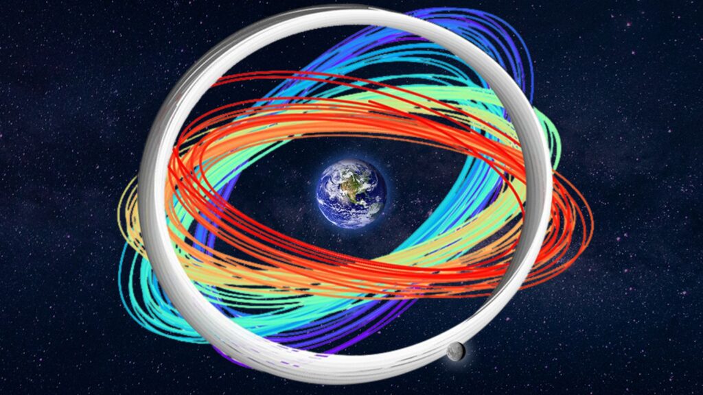 A supercomputer simulated the orbits of a million satellites between the Earth and the moon, but fewer than 10% survived.