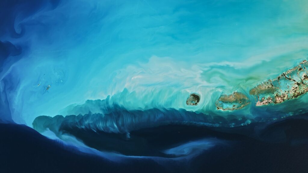 A plume of extreme arctic air from the polar vortex paints a picturesque plume off the coast of Florida — Earth seen from space