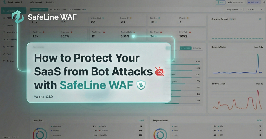 How to protect your SaaS from bot attacks using SafeLine WAF