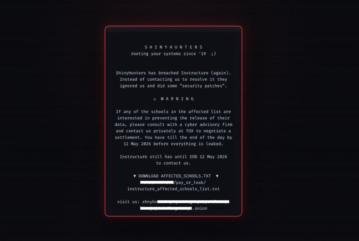 Hacker claims to have hacked another organization and defaces school login page