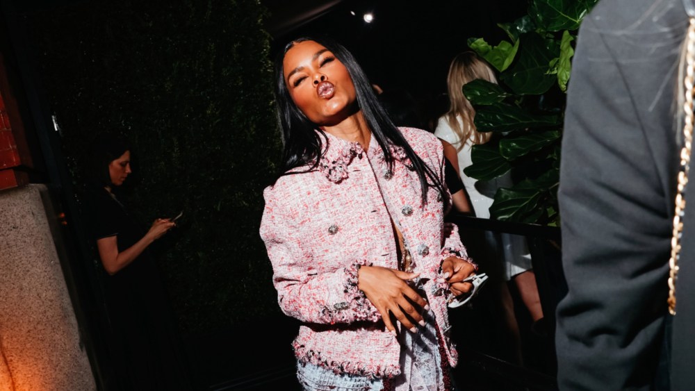 Teyana Taylor shows off her straight hair transformation at Chanel dinner