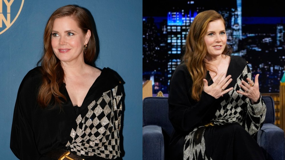 Amy Adams endorses Versace on ‘The Tonight Show’