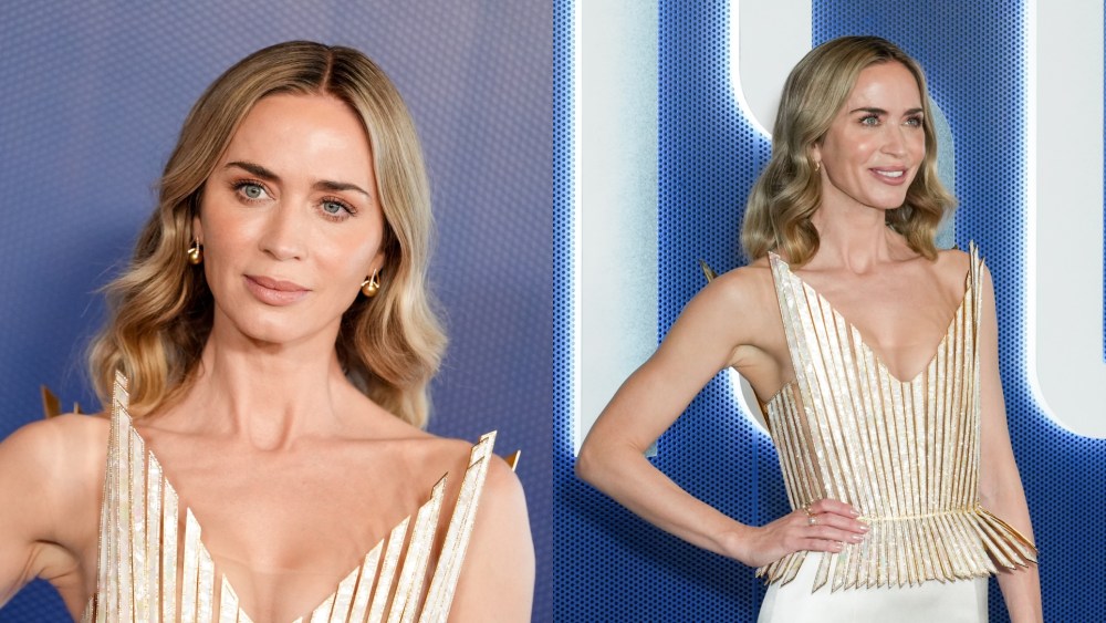 Emily Blunt wears Tamara Ralph couture to Disclosure Day in New York