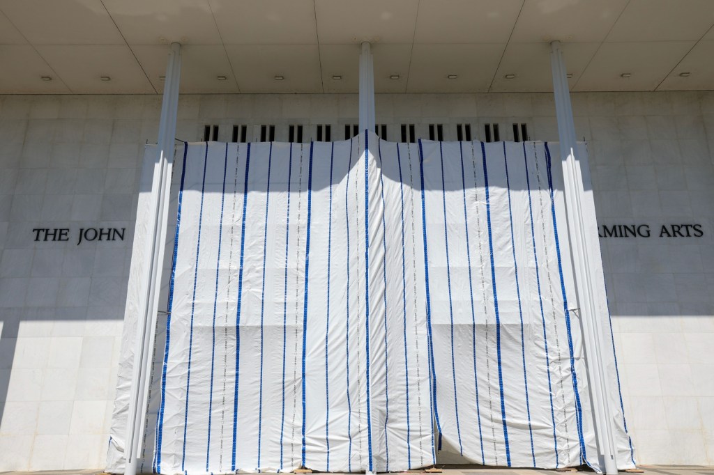 Trump’s name disappears from Kennedy Center facade
