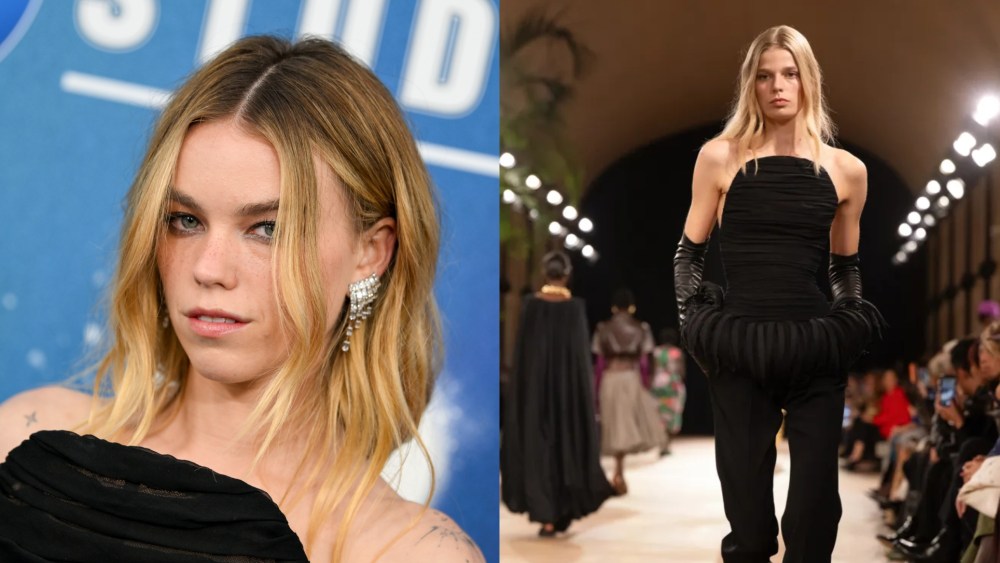 Millie Alcock wears Balenciaga at the New York premiere of Supergirl