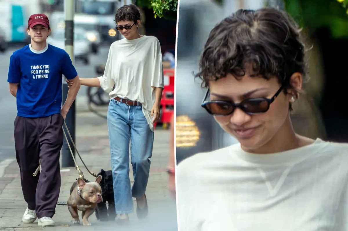 Zendaya wore $75 Le Specs sunglasses with Tom Holland