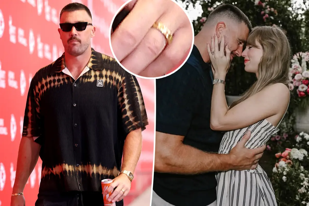 Travis Kelce shows off wedding band ahead of Chiefs game