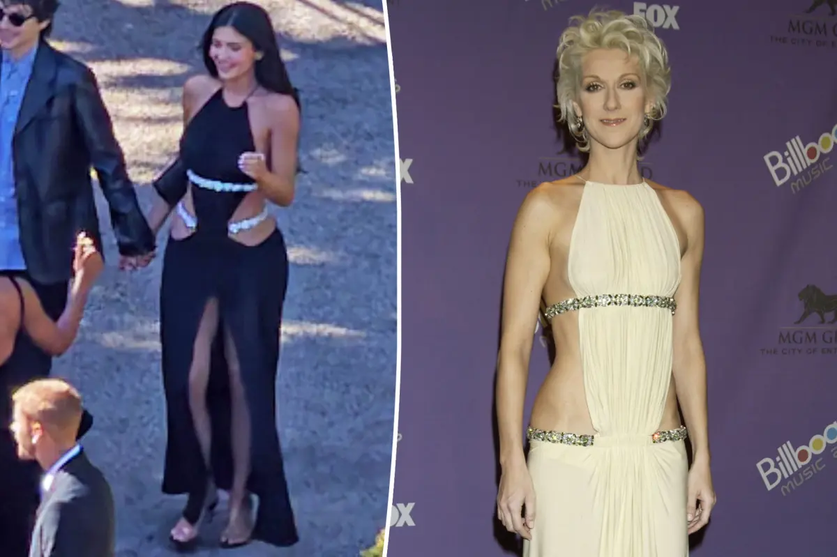 Celine Dion wore Kylie Jenner’s wild cutout wedding-guest dress first