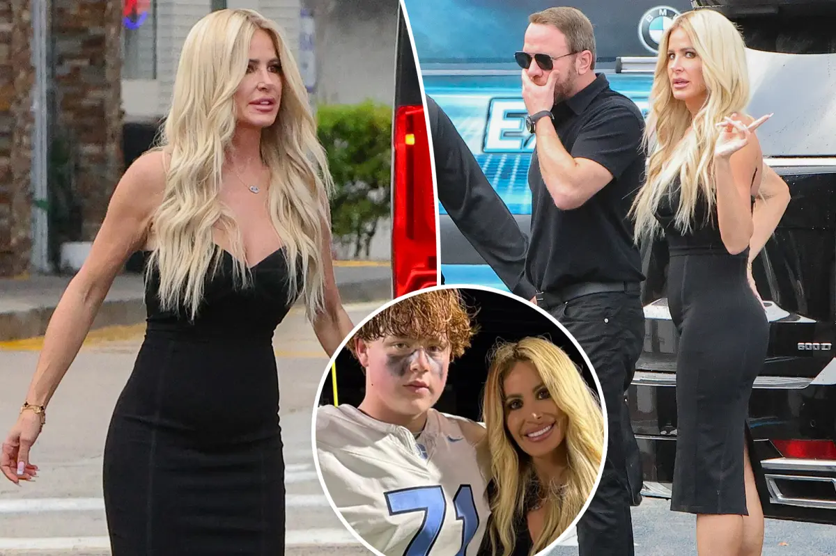 Kim Zolciak has dinner in Palm Beach, son KJ remains in jail
