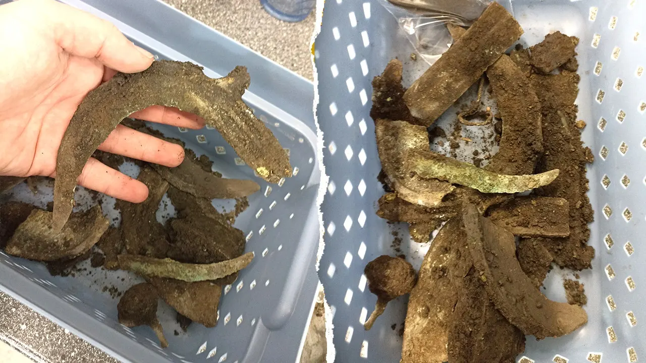 Czech Republic Bronze Age hoard includes deliberately smashed sword