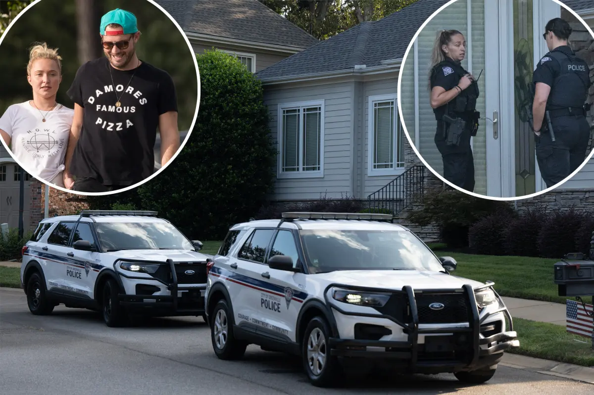 Cops seen arriving at Hayden Panettiere’s boyfriend Brian Hickerson’s family home days after actress’ death