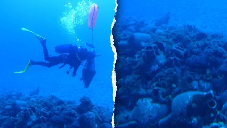 Divers find 2,400-year-old shipwreck off Andros with 600 amphorae