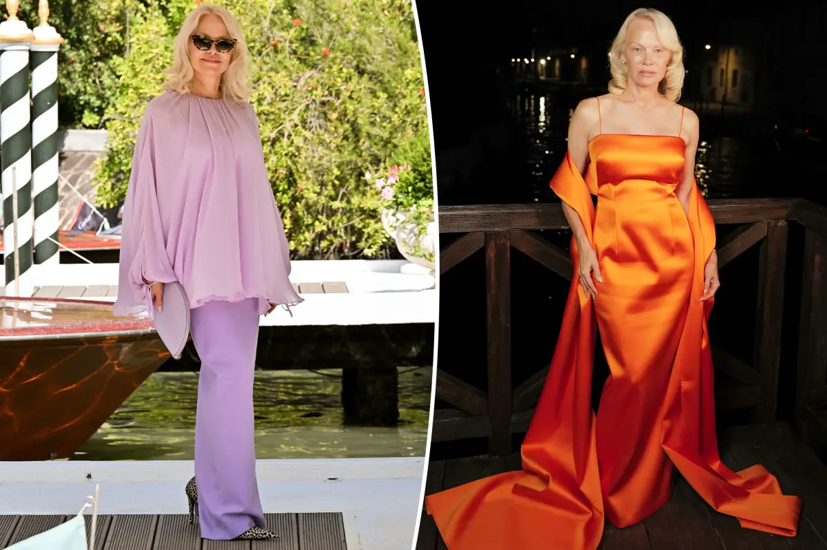 Pamela Anderson’s bold, bright Venice Film Festival 2026 looks