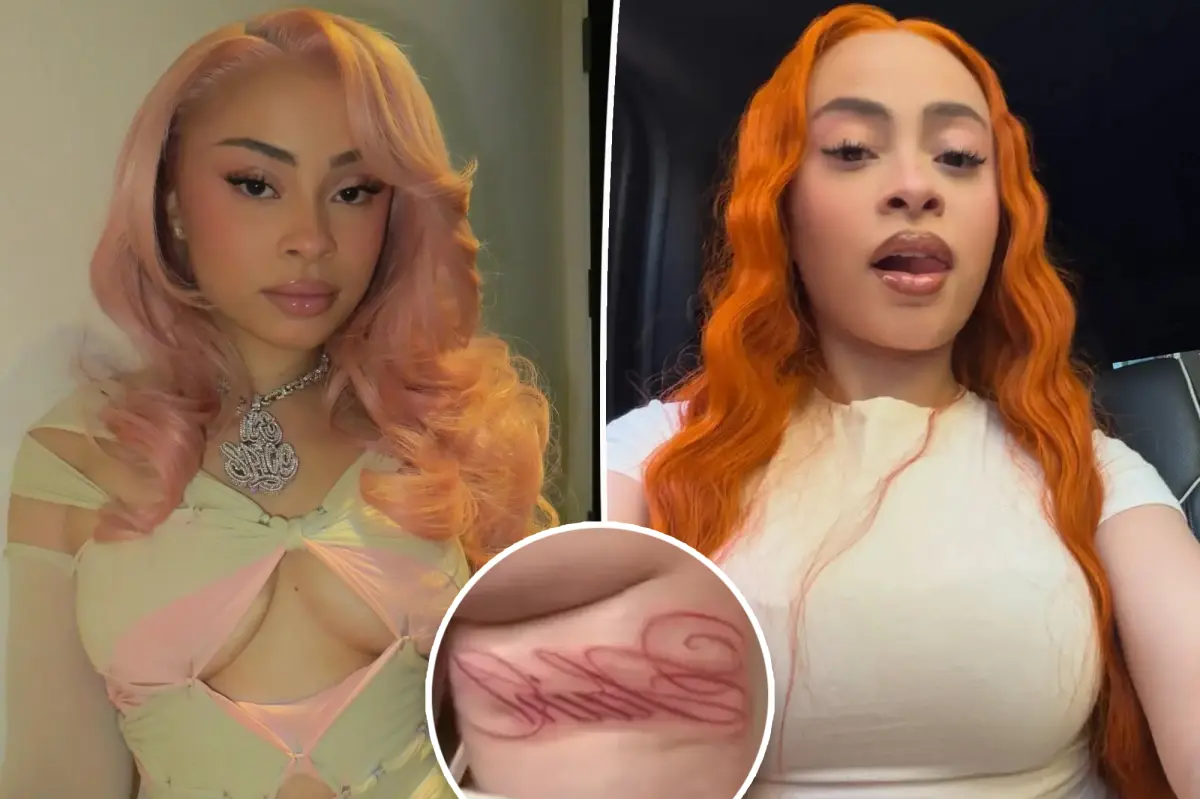 Ice Spice shows off new ‘Saint’ and ‘Sinner’ tattoos on the back of her thighs in cheeky video