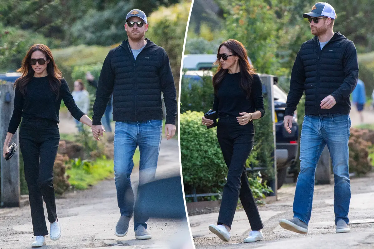 Prince Harry and Meghan Markle hold hands on romantic pub date