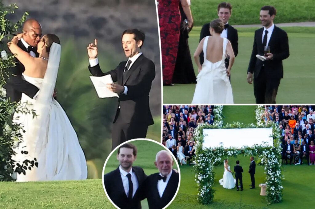 Tobey Maguire officiates ex-wife Jennifer Meyer’s star-studded Hawaii wedding to Geoff Ogunlesi