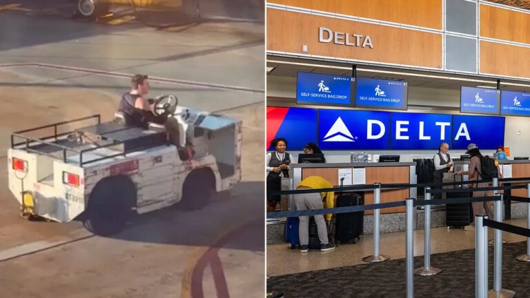 Traveler steals airport tug at John Wayne Airport in California, crashes vehicle